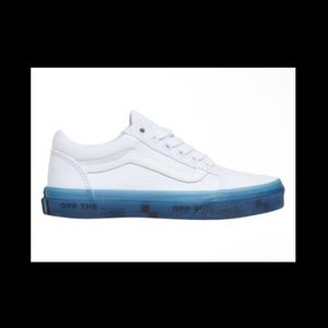 VANS OLD SKOOL OTW FOXING TRANSLUCENT BLUE WHITE BLUE SOLE SNEAKERS